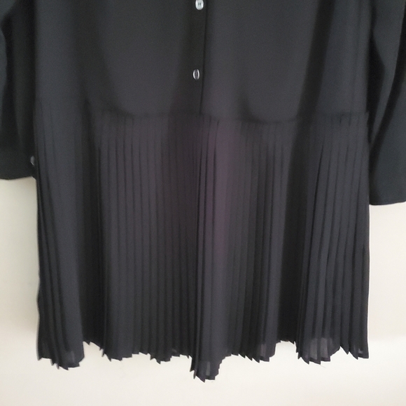 DR2 Daniel Rainn Pleated Shirt Dress Black NWOT - Picture 5 of 13
